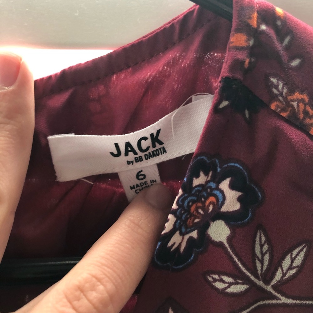 Floral maroon dress